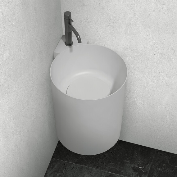 Раковина подвесная Abber Stein 42 см AS2625, белый матовый фото 