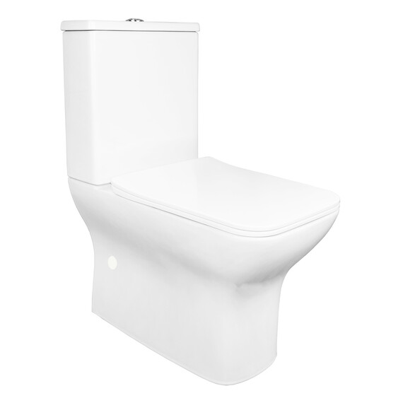 Унитаз-компакт безободковый Azario Fresco AZ-8302 с тонкой крышкой микролифт фото 