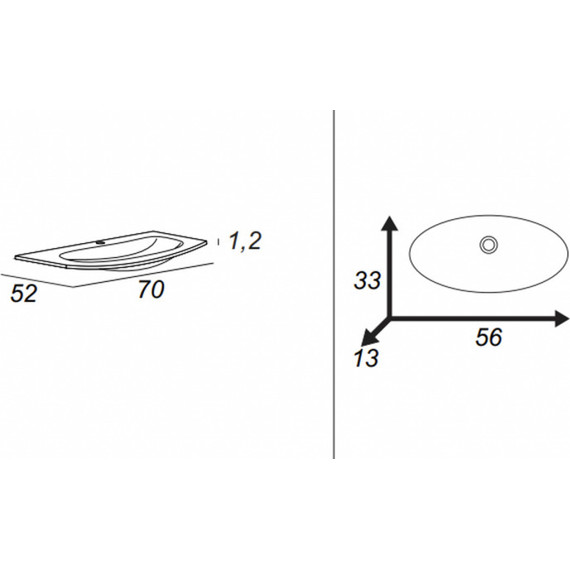 Тумба подвесная с раковиной Cezares Rialto 70 см 55170, Bianco opaco - 11 Тумба подвесная с раковиной Cezares Rialto 70 см 55170, Bianco opaco фото 11