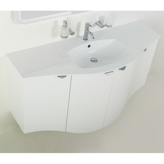 Тумба подвесная с раковиной Cezares Rialto 138 см 55170, Bianco opaco фото 2