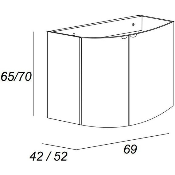 Тумба подвесная с раковиной Cezares Rialto 70 см 55170, Bianco opaco - 10 Тумба подвесная с раковиной Cezares Rialto 70 см 55170, Bianco opaco фото 10