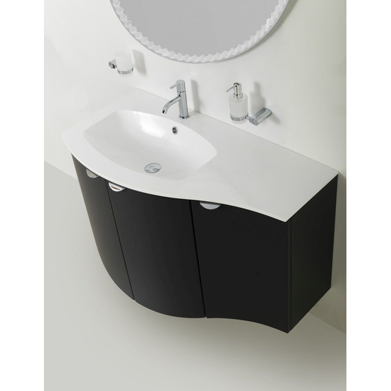 Тумба подвесная с раковиной Cezares Rialto 104 см 55171, Grafite фото 2