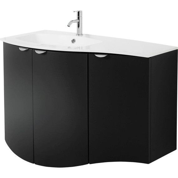 Тумба подвесная с раковиной Cezares Rialto 104 см 55171, Grafite фото 3