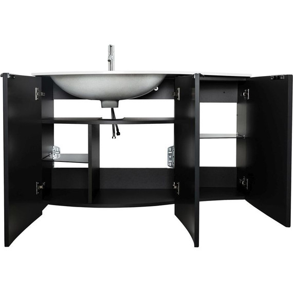 Тумба подвесная с раковиной Cezares Rialto 104 см 55171, Grafite фото 9