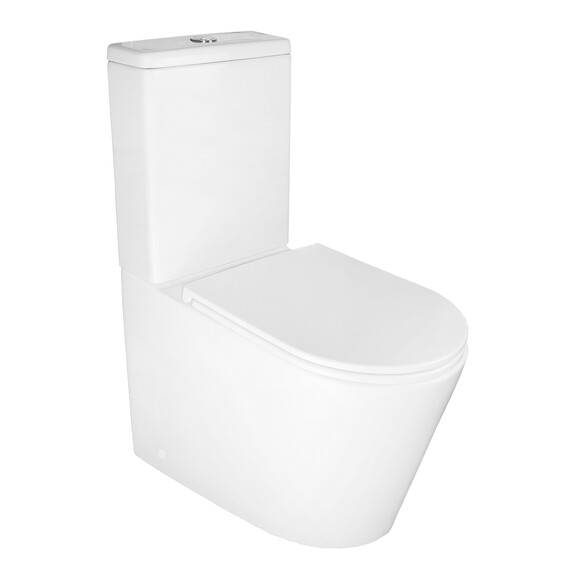 Унитаз-компакт безободковый Azario Maro AZ-2125 с тонкой крышкой микролифт фото 