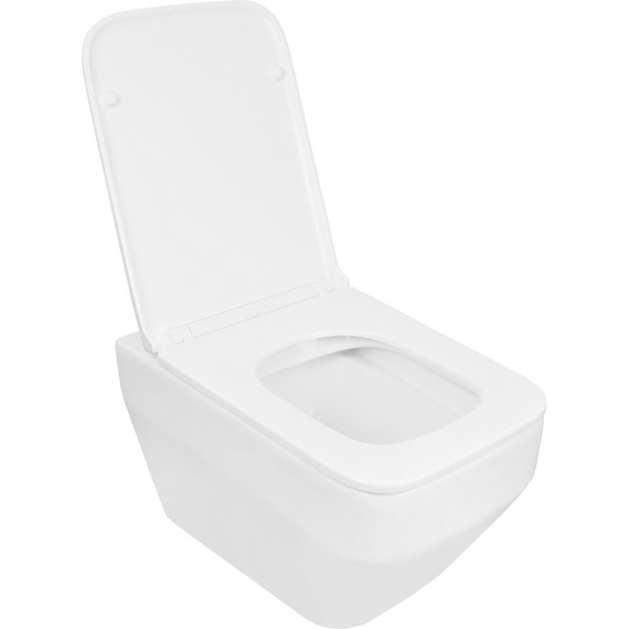 Унитаз подвесной безободковый Azario Moneo AZ-0062 с тонкой крышкой микролифт фото 2