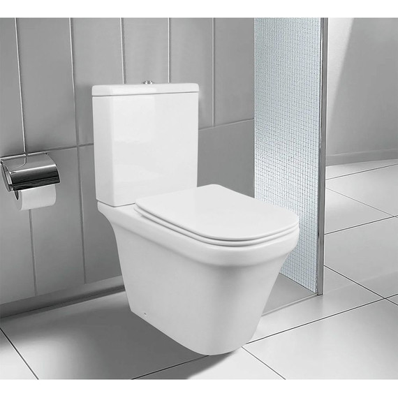 Унитаз-компакт безободковый Azario Candy AZ-1503B с крышкой микролифт фото 13