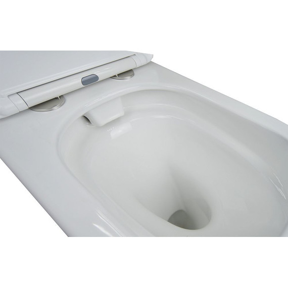 Унитаз-компакт безободковый Azario Candy AZ-1503B с крышкой микролифт фото 6