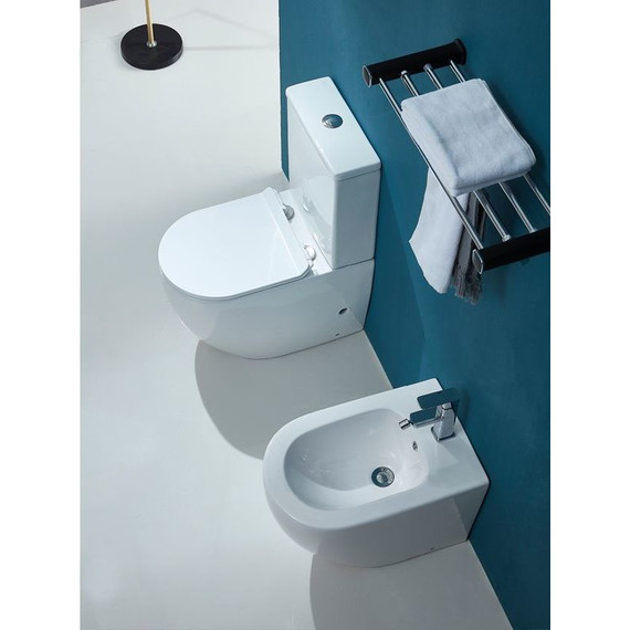 Унитаз-компакт безободковый Azario Maro AZ-2125 с тонкой крышкой микролифт - 2 Унитаз-компакт безободковый Azario Maro AZ-2125 с тонкой крышкой микролифт фото 2