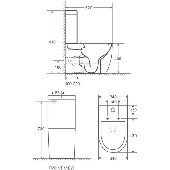 Унитаз-компакт безободковый Azario Mitta AZ-2128 с тонкой крышкой микролифт фото 3