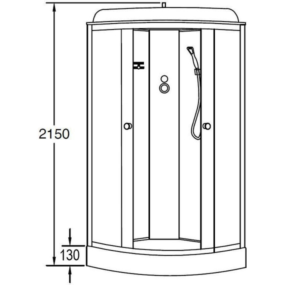 Душевая кабина Loranto CS-6611 F 100х100 см, хром/матовое - 3 Душевая кабина Loranto CS-6611 F 100х100 см, хром/матовое фото 3