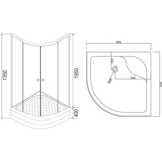 Душевое ограждение Loranto CS-8020S 90х90 см, сатин/матовое - 3 Душевое ограждение Loranto CS-8020S 90х90 см, сатин/матовое фото 3