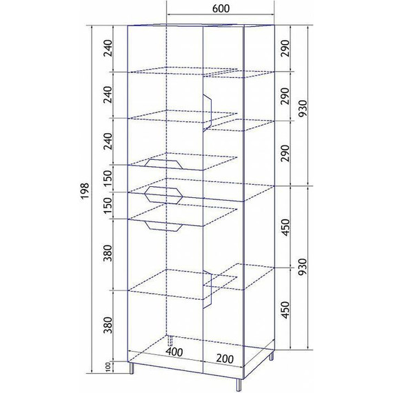 Пенал напольный Стиль 60 см, белый - 7 Пенал напольный Стиль 60 см, белый фото 7
