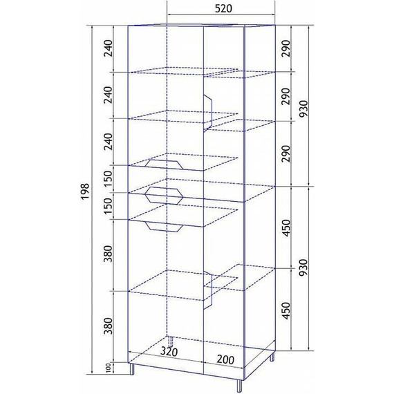 Пенал напольный Стиль 52 см, белый - 7 Пенал напольный Стиль 52 см, белый фото 7