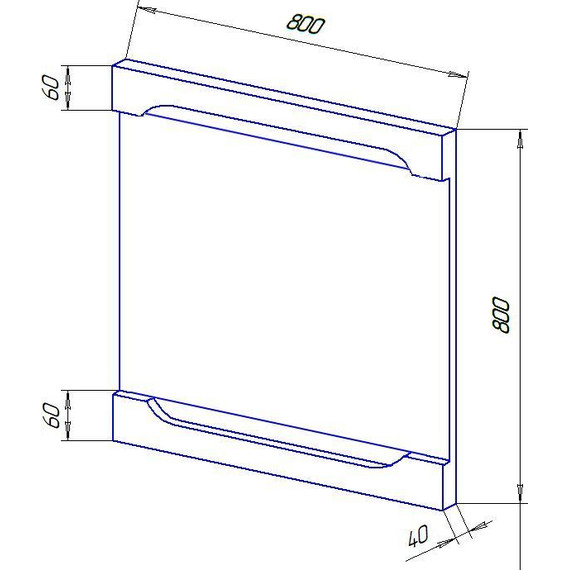Зеркало Стиль Арфа 80 см, белый - 3 Зеркало Стиль Арфа 80 см, белый фото 3
