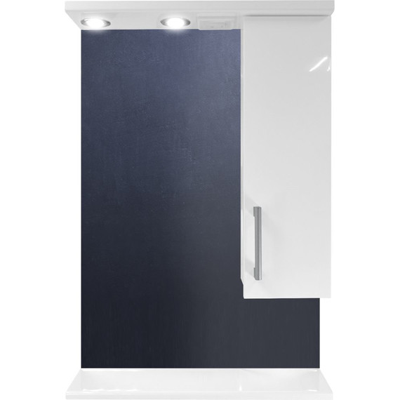 Зеркало-шкаф Стиль Модерн 60 см R, белый - 2 Зеркало-шкаф Стиль Модерн 60 см R, белый фото 2