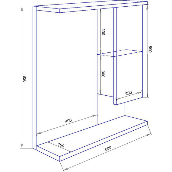 Зеркало-шкаф Стиль Модерн 60 см R, белый - 4 Зеркало-шкаф Стиль Модерн 60 см R, белый фото 4