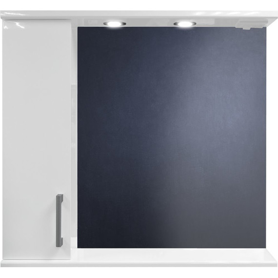 Зеркало-шкаф Стиль Модерн 80 см L, белый - 5 Зеркало-шкаф Стиль Модерн 80 см L, белый фото 5