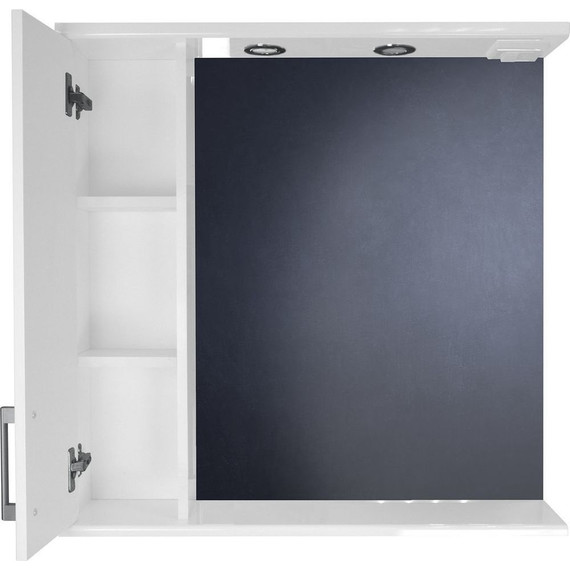 Зеркало-шкаф Стиль Модерн 80 см L, белый - 6 Зеркало-шкаф Стиль Модерн 80 см L, белый фото 6