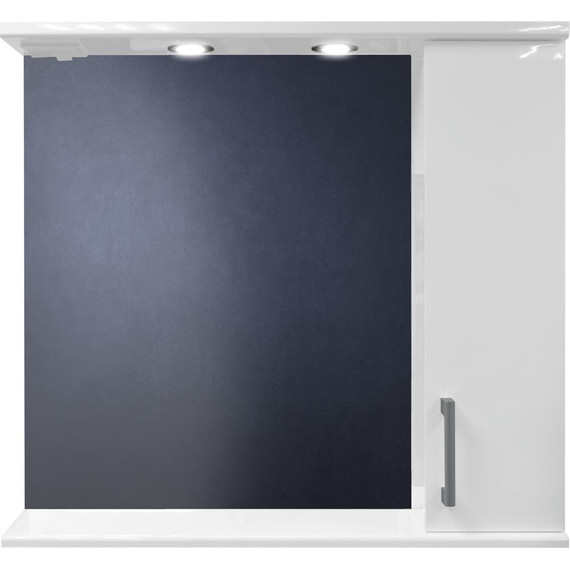 Зеркало-шкаф Стиль Модерн 80 см R, белый - 5 Зеркало-шкаф Стиль Модерн 80 см R, белый фото 5