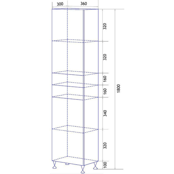 Пенал напольный Стиль Моника 36 см L, белый - 8 Пенал напольный Стиль Моника 36 см L, белый фото 8