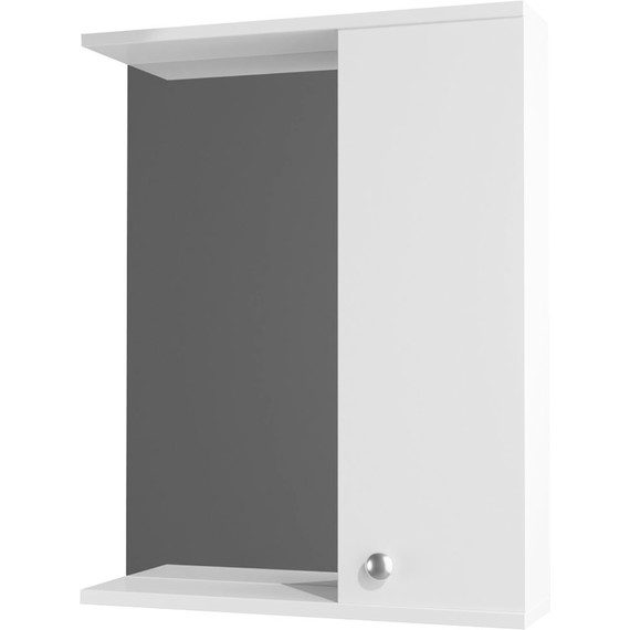 Зеркало-шкаф Стиль Моника 50 см R, без светильника, белый - 2 Зеркало-шкаф Стиль Моника 50 см R, без светильника, белый фото 2