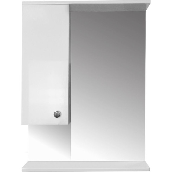 Зеркало-шкаф Стиль Моника 60 см L, без светильника, белый - 2 Зеркало-шкаф Стиль Моника 60 см L, без светильника, белый фото 2