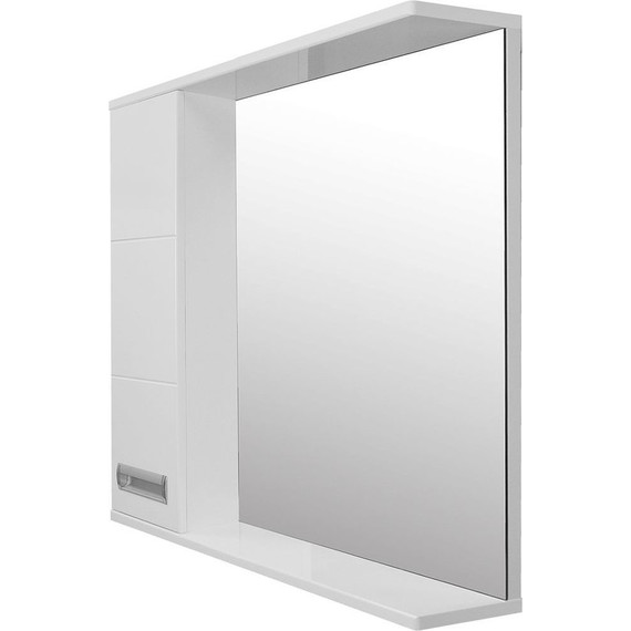 Зеркало-шкаф Стиль Дина 75 см L, белый - 4 Зеркало-шкаф Стиль Дина 75 см L, белый фото 4