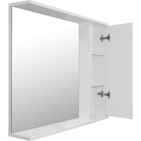 Зеркало-шкаф Стиль Дина 75 см R, белый - 5 Зеркало-шкаф Стиль Дина 75 см R, белый фото 5