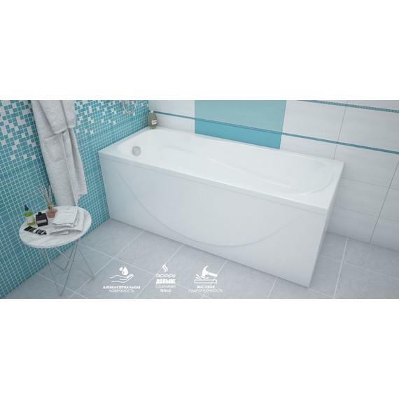 Ванна акриловая Loranto Alberto 160x70 см, Размер - мм: 1600х700 фото 7