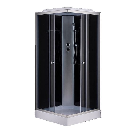 Душевая кабина Loranto CS-6491G 90х90 см, сатин/тонированное фото 