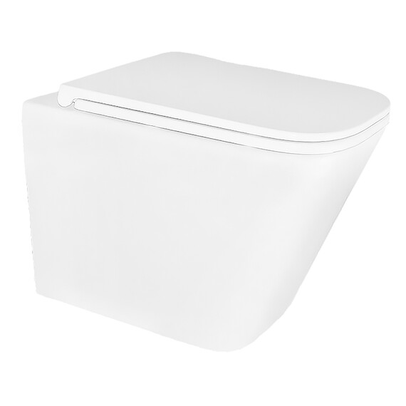 Унитаз подвесной безободковый Azario Teramo 0052 с крышкой микролифт, Цвет производителя: белый фото 