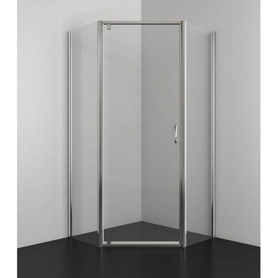 Душевое ограждение Azario Dallas AZ-112P 100х100 см CS00020414, хром/прозрачное - 2 Душевое ограждение Azario Dallas AZ-112P 100х100 см CS00020414, хром/прозрачное фото 2