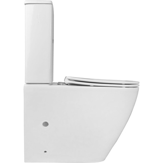 Унитаз-компакт безободковый Azario Levanto AZ-1228A с крышкой микролифт фото 11