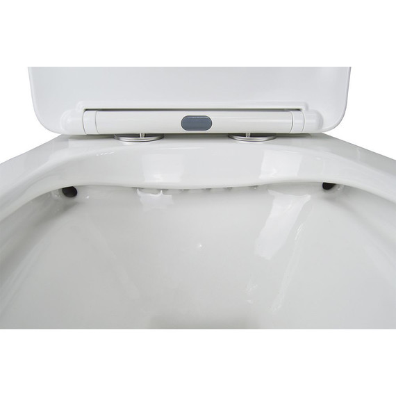 Унитаз-компакт безободковый Azario Levanto AZ-1228A с крышкой микролифт фото 5