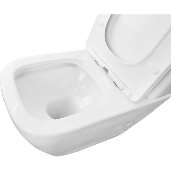 Унитаз-компакт безободковый Azario Levanto AZ-1228A с крышкой микролифт фото 7