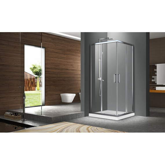 Душевое ограждение Azario Seattle 100x100 см AZ-131 S A, хром/прозрачное фото 3