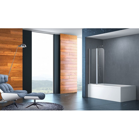 Шторка для ванны Azario AZ-141 80х140 см, хром/прозрачное - 5 Шторка для ванны Azario AZ-141 80х140 см, хром/прозрачное фото 5