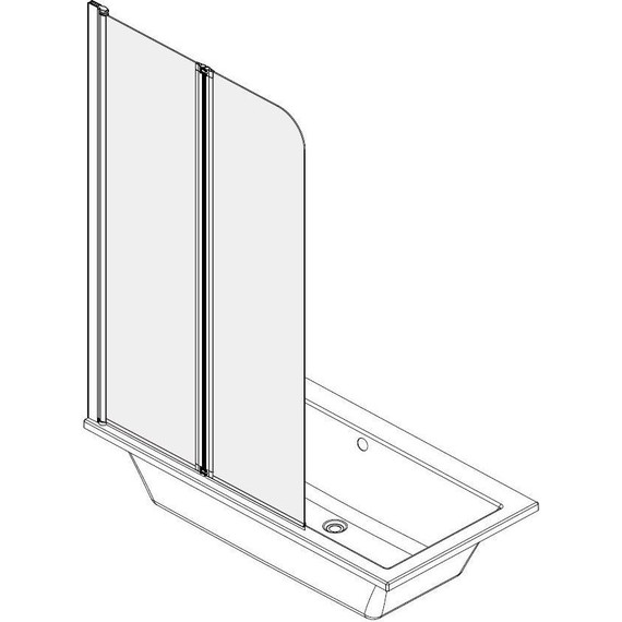 Шторка для ванны Azario AZ-141 80х140 см, хром/прозрачное - 6 Шторка для ванны Azario AZ-141 80х140 см, хром/прозрачное фото 6
