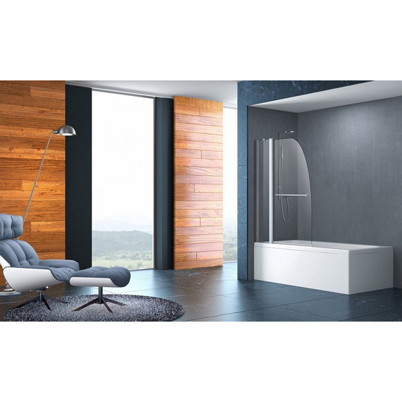 Шторка для ванны AZARIO AZ-142TB 100х140 см, хром/прозрачное - 5 Шторка для ванны AZARIO AZ-142TB 100х140 см, хром/прозрачное фото 5