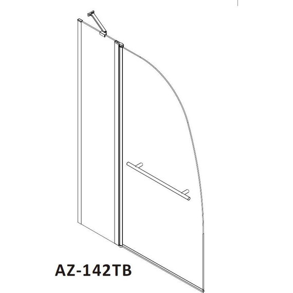 Шторка для ванны AZARIO AZ-142TB 100х140 см, хром/прозрачное - 6 Шторка для ванны AZARIO AZ-142TB 100х140 см, хром/прозрачное фото 6