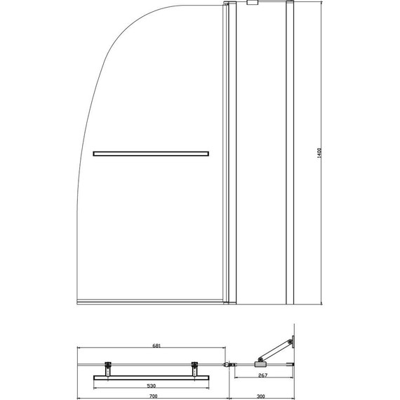 Шторка для ванны AZARIO AZ-142TB 100х140 см, хром/прозрачное - 7 Шторка для ванны AZARIO AZ-142TB 100х140 см, хром/прозрачное фото 7