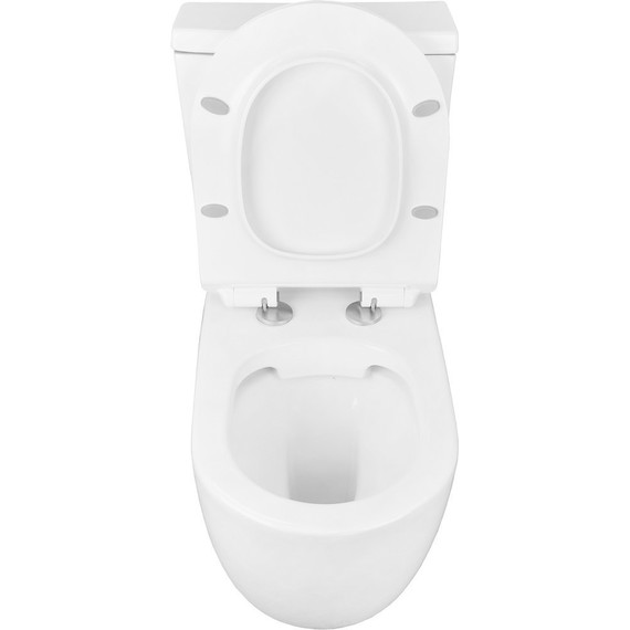 Унитаз-компакт безободковый Azario Corsa AZ-2062S с крышкой микролифт фото 4