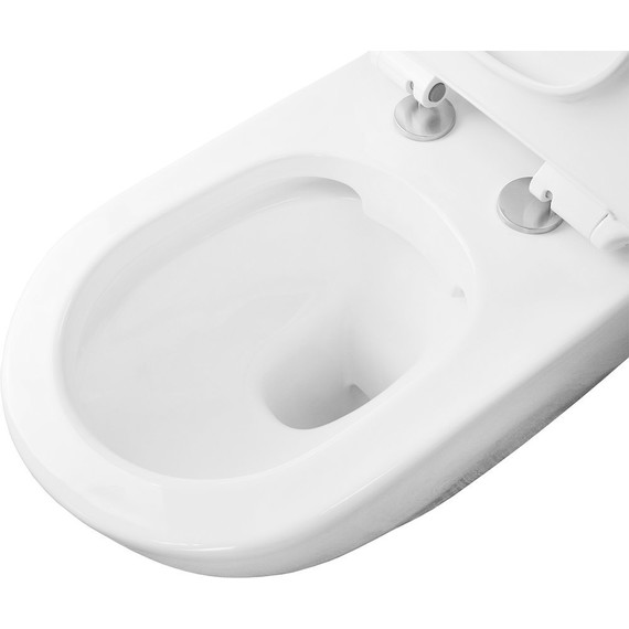 Унитаз-компакт безободковый Azario Corsa AZ-2062S с крышкой микролифт фото 5