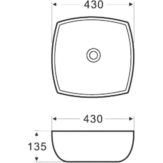 Раковина-чаша Azario 43 см AZ-2076 фото 3