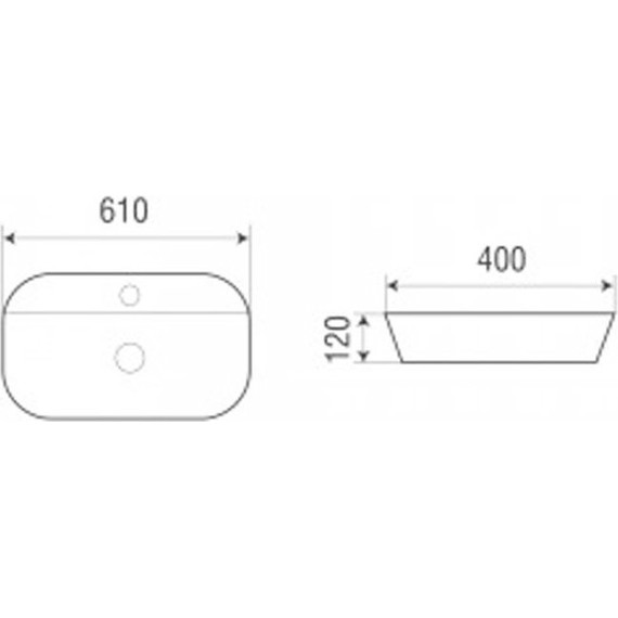 Раковина-чаша Azario 61 см AZ-2203 фото 3