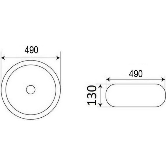 Раковина-чаша Azario 49 см AZ-3010 фото 3