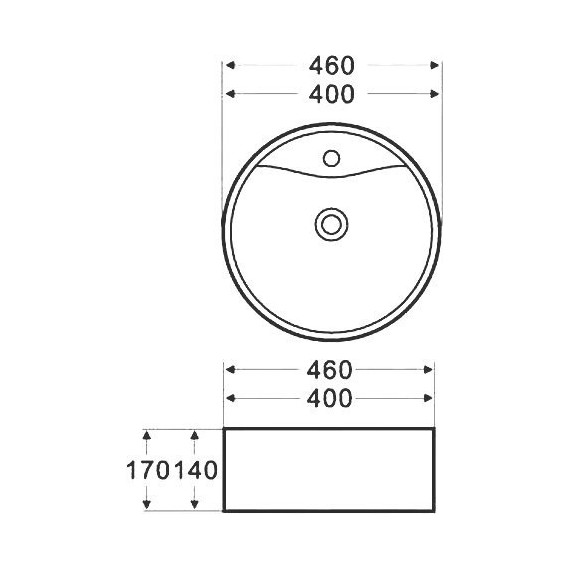 Раковина-чаша Azario 46 см AZ-3018 - 3 Раковина-чаша Azario 46 см AZ-3018 фото 3
