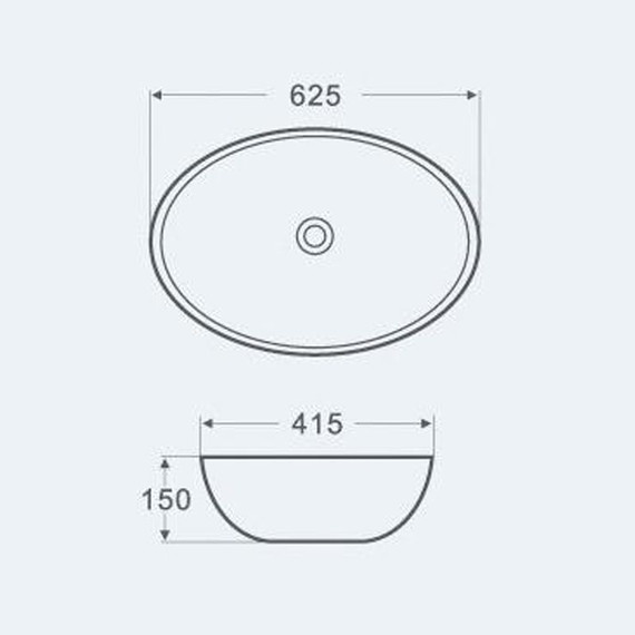 Раковина-чаша Azario 62 см AZ-3077 - 3 Раковина-чаша Azario 62 см AZ-3077 фото 3