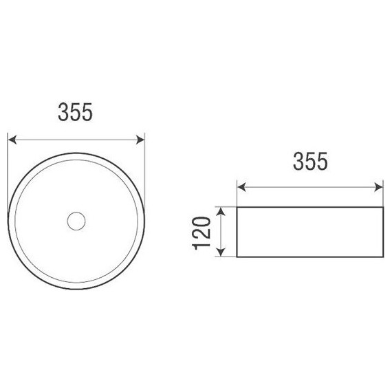 Раковина-чаша Azario 35 см AZ-3134, светло-серый - 3 Раковина-чаша Azario 35 см AZ-3134, светло-серый фото 3